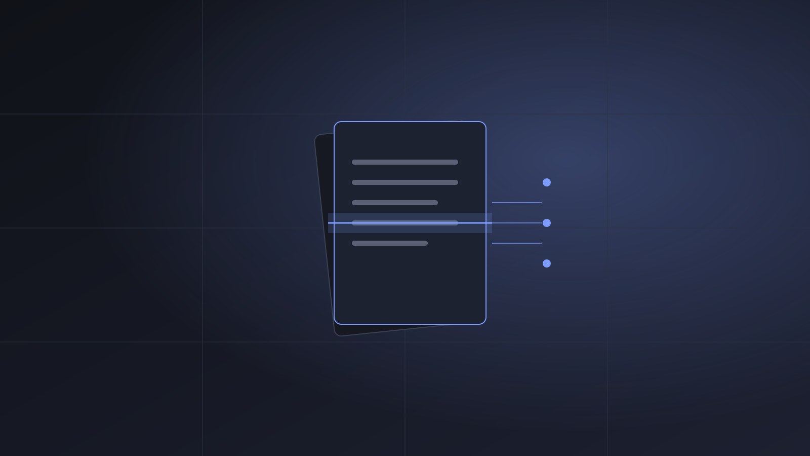 A paper document being scanned and turned into data by AI